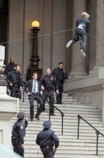 Denis Leary on set in New York