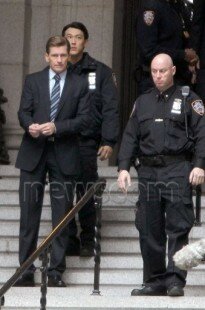 Denis Leary on set in New York