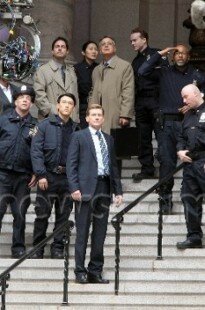 Denis Leary on set in New York