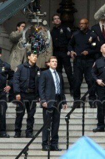 Denis Leary on set in New York