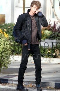 Andrew Garfield on set in New York