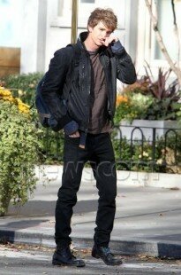 Andrew Garfield on set in New York