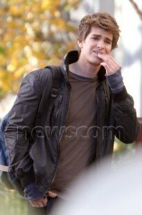 Andrew Garfield on set in New York