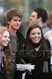 Andrew Garfield on set in New York