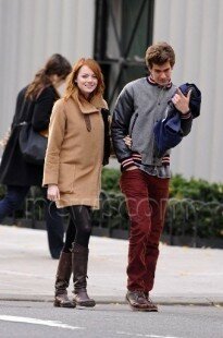 THE AMAZING SPIDER COUPLE?? Emma Stone and Andrew Garfield are seen taking a romantic stroll in New York City