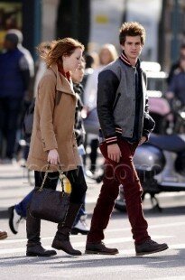 THE AMAZING SPIDER COUPLE?? Emma Stone and Andrew Garfield are seen taking a romantic stroll in New York City
